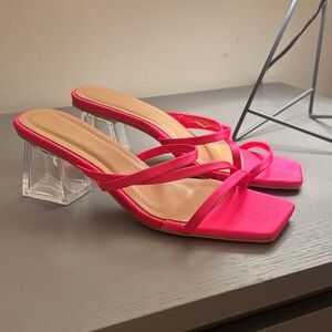 Elegant Pink Strappy Heels